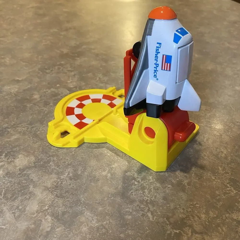 Vtg 1992 Fisher Price Flip Track Space Shuttle Launch Pad Airport Accessory 2315
